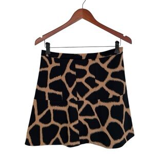 Michael Kors Lion Print Skirt with Gold Zipper size 8